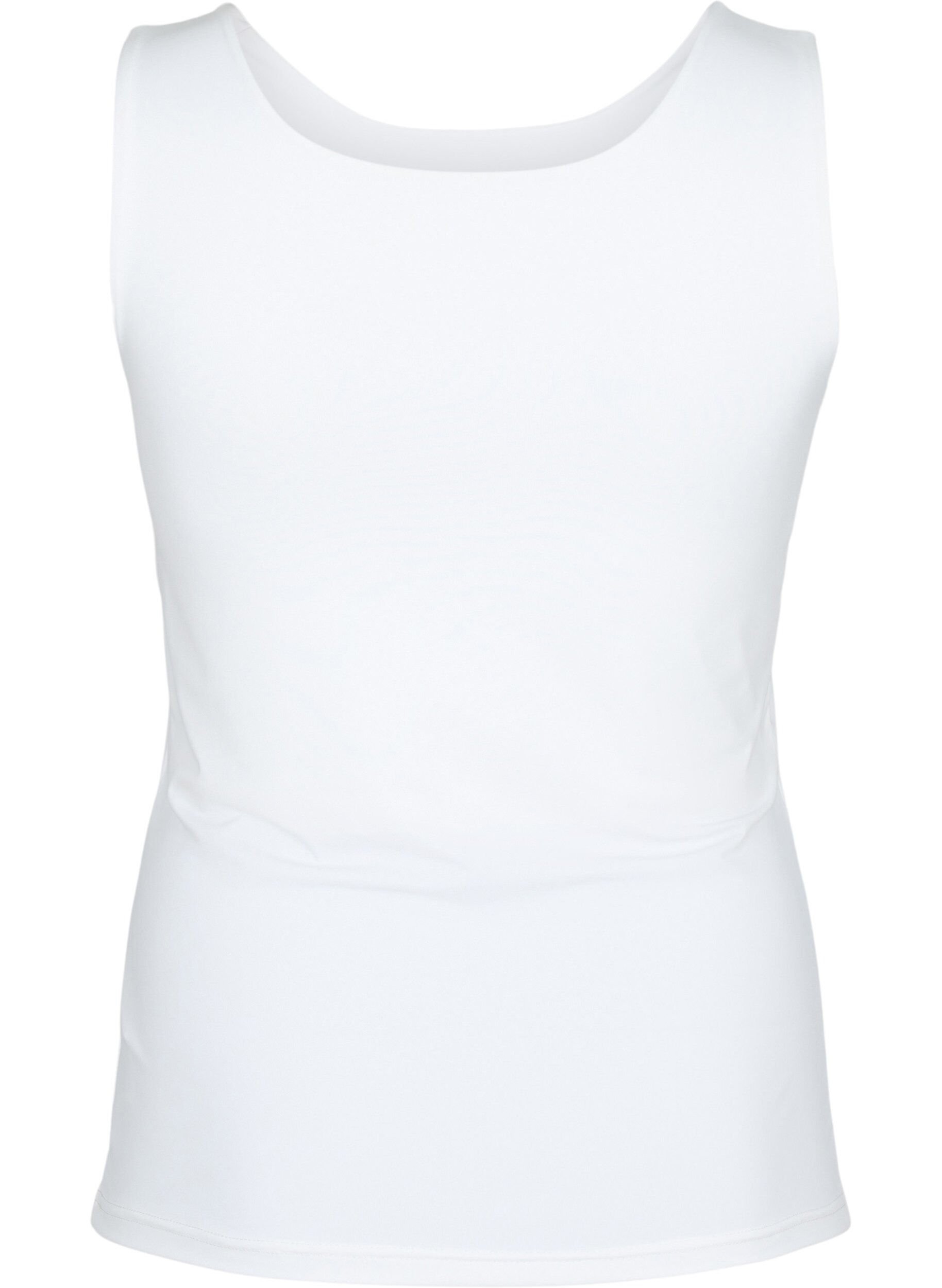 Zizzi Elastyczny dwustronny top, Bright White, Packshot image number 1