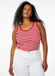 Tank top w paski o prazkowanej strukturze, Czerwony, Model image number 0