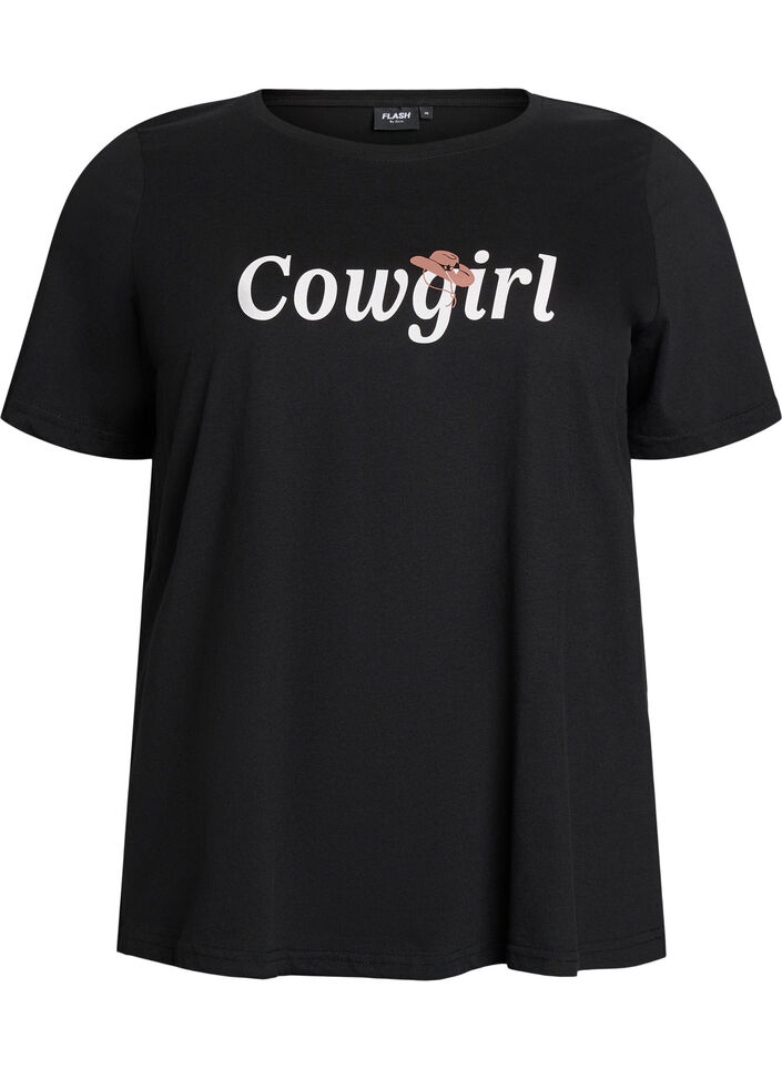 Koszulka z nadrukiem, Czarne, Packshot image number 0