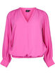 	 Viscose blouse with v-neck, Raspberry Rose, Packshot image number 0