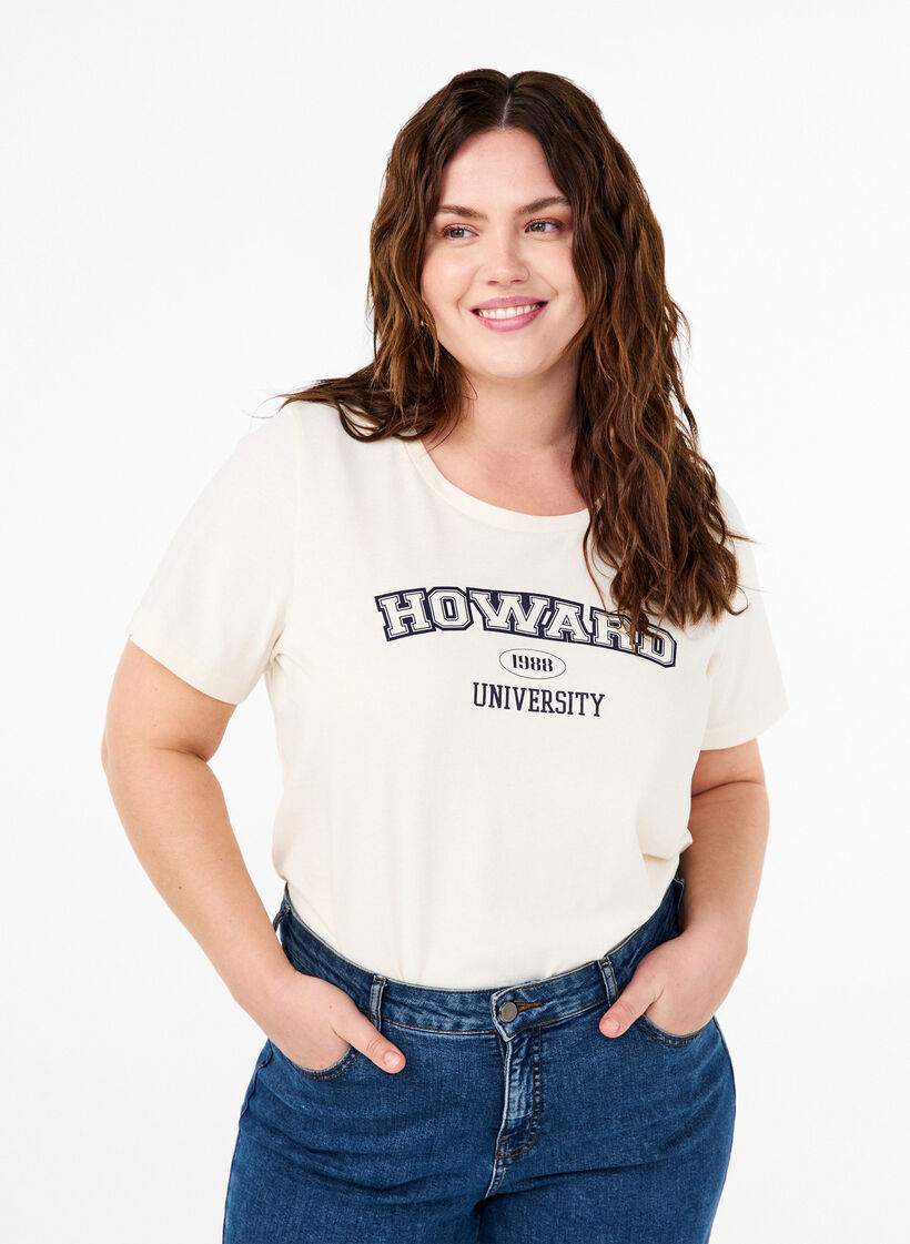 Bawelniana koszulka z motywem tekstowym, Antique W. W. Howard, Model image number 0