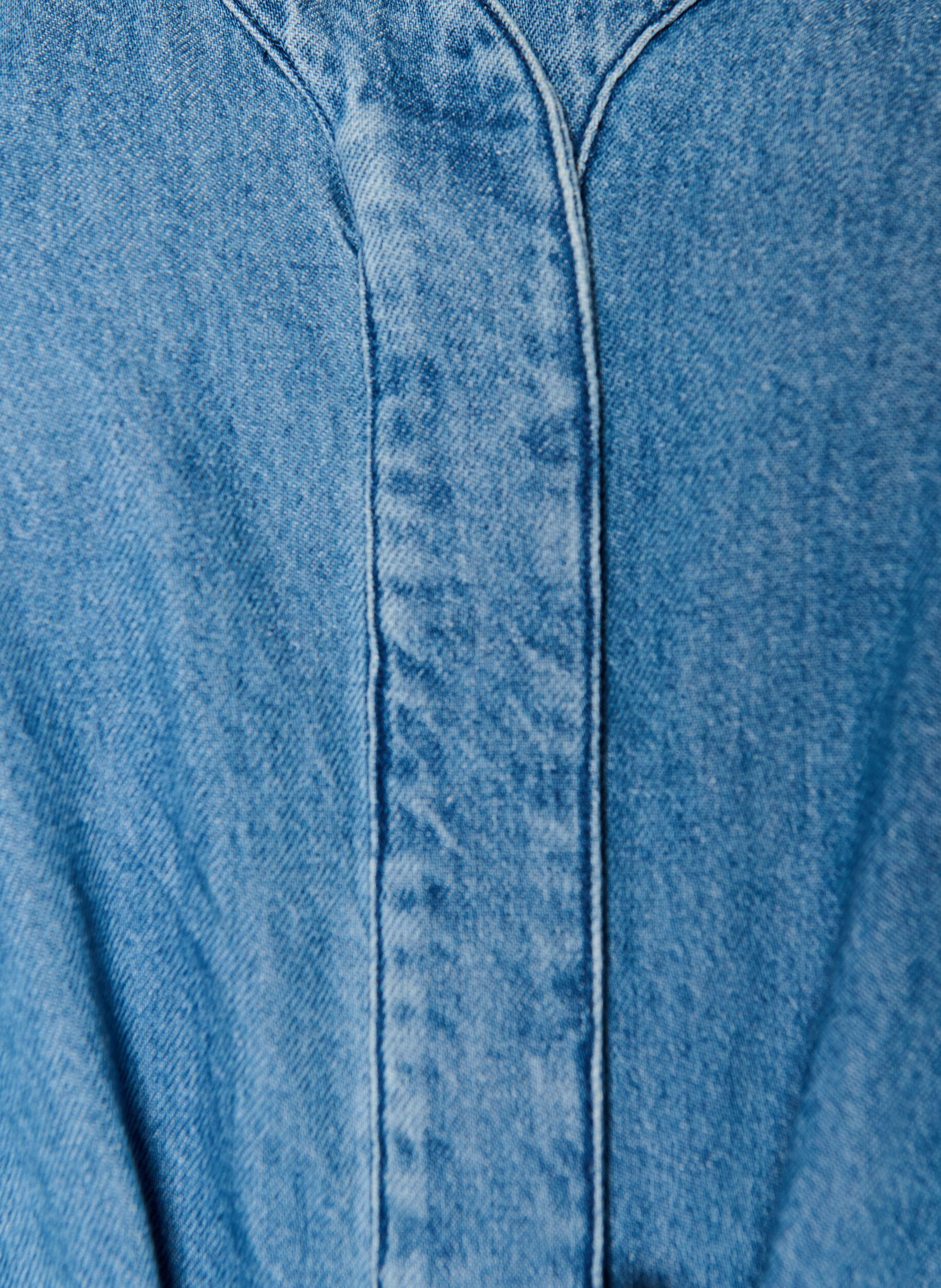 ZizziSukienka z denimu z dekoltem w ksztalcie litery V i pasem do wiazania, Niebieskie, Packshot image number 2