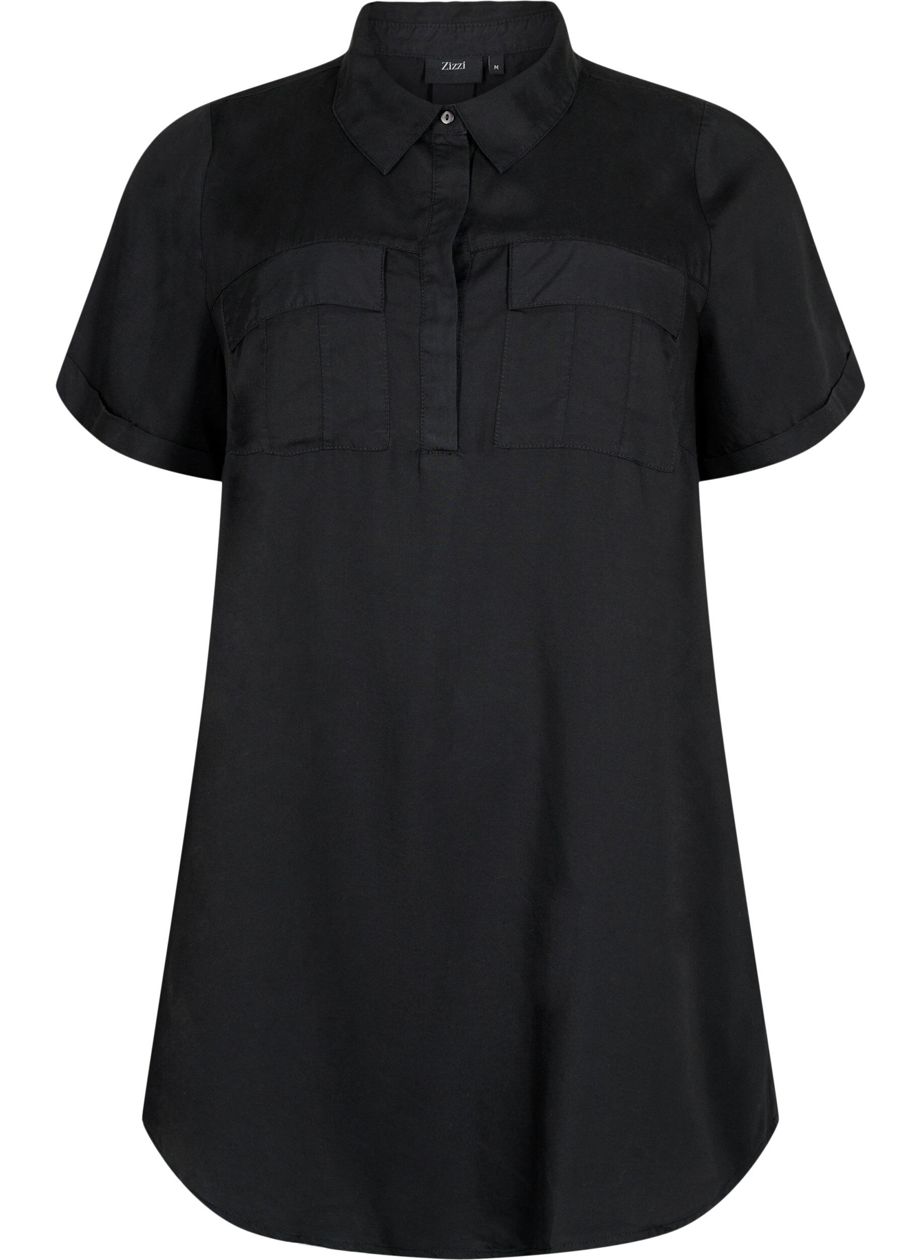 Zizzi  Tunika z kr&oacute;tkim rekawem z lyocellu (TENCEL&trade;), Black, Packshot image number 0