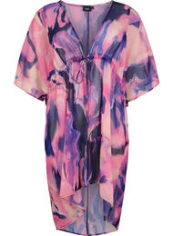 Plazowe kimono z nadrukiem, Purple Swirl, Packshot