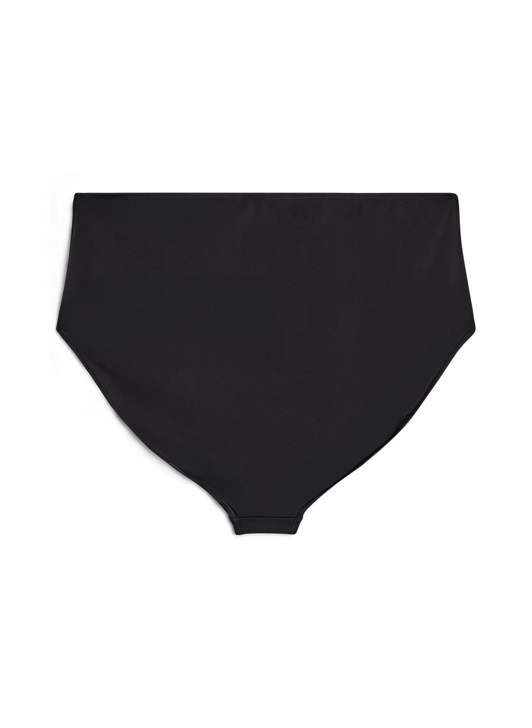 ZizziJednolity kolor, wysoki stan d&oacute;l bikini, Czarne, Packshot image number 1