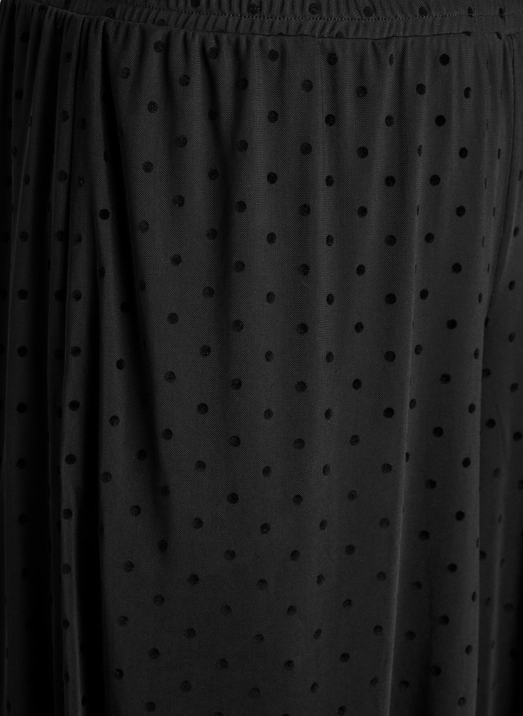 Zizzi Spodnie balonowe z siatki z kropeczkami, Czarne, Packshot image number 2