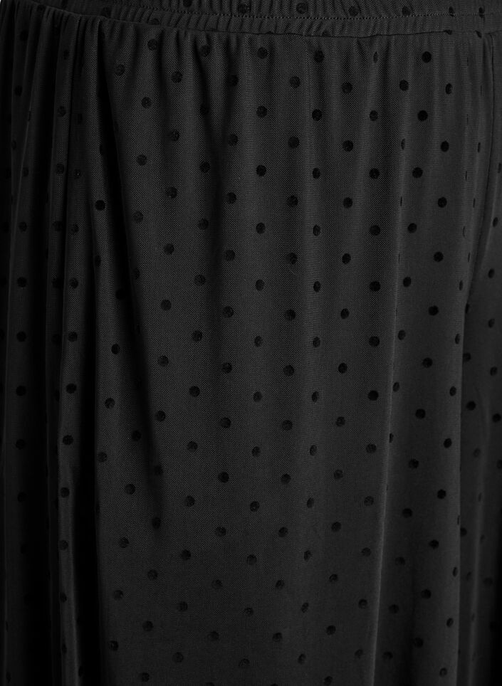 Spodnie balonowe z siatki z kropeczkami, Czarne, Packshot image number 2