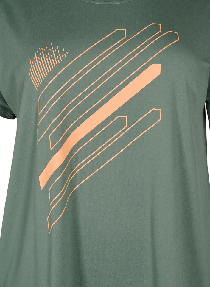 Koszulka treningowa z krótkim rekawem i nadrukiem, Laurel W. w. Print, Packshot image number 2