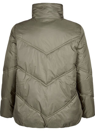 Krótka pikowana kurtka zimowa z kieszeniami, Bungee Cord , Packshot image number 1