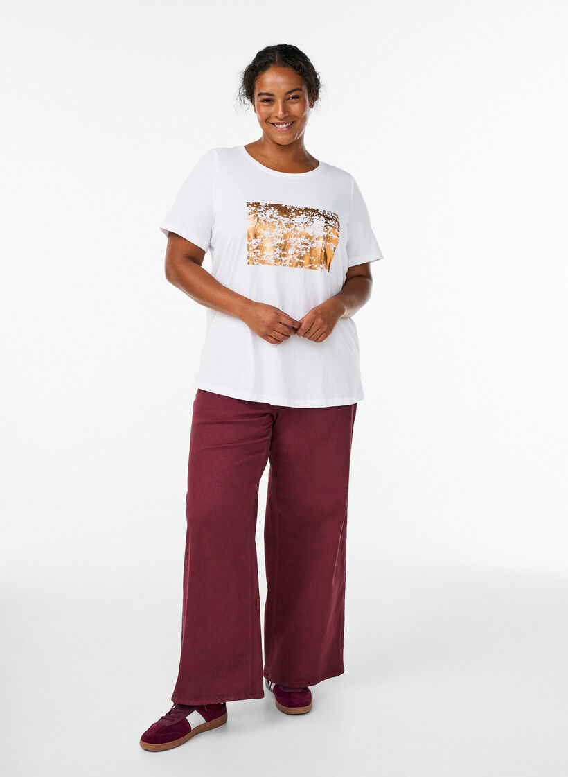 Koszulka z nadrukiem, Biały, Model image number 1