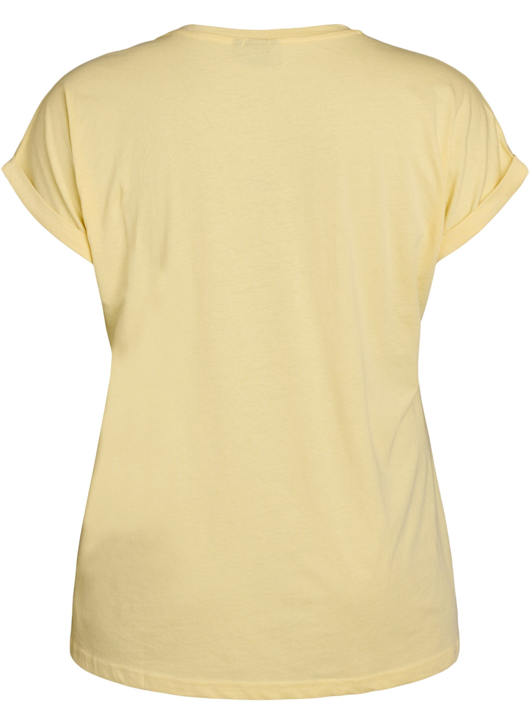 ZizziT-shirt z kr&oacute;tkim rekawem z mieszanki bawelny, Ż&oacute;łty, Packshot image number 1
