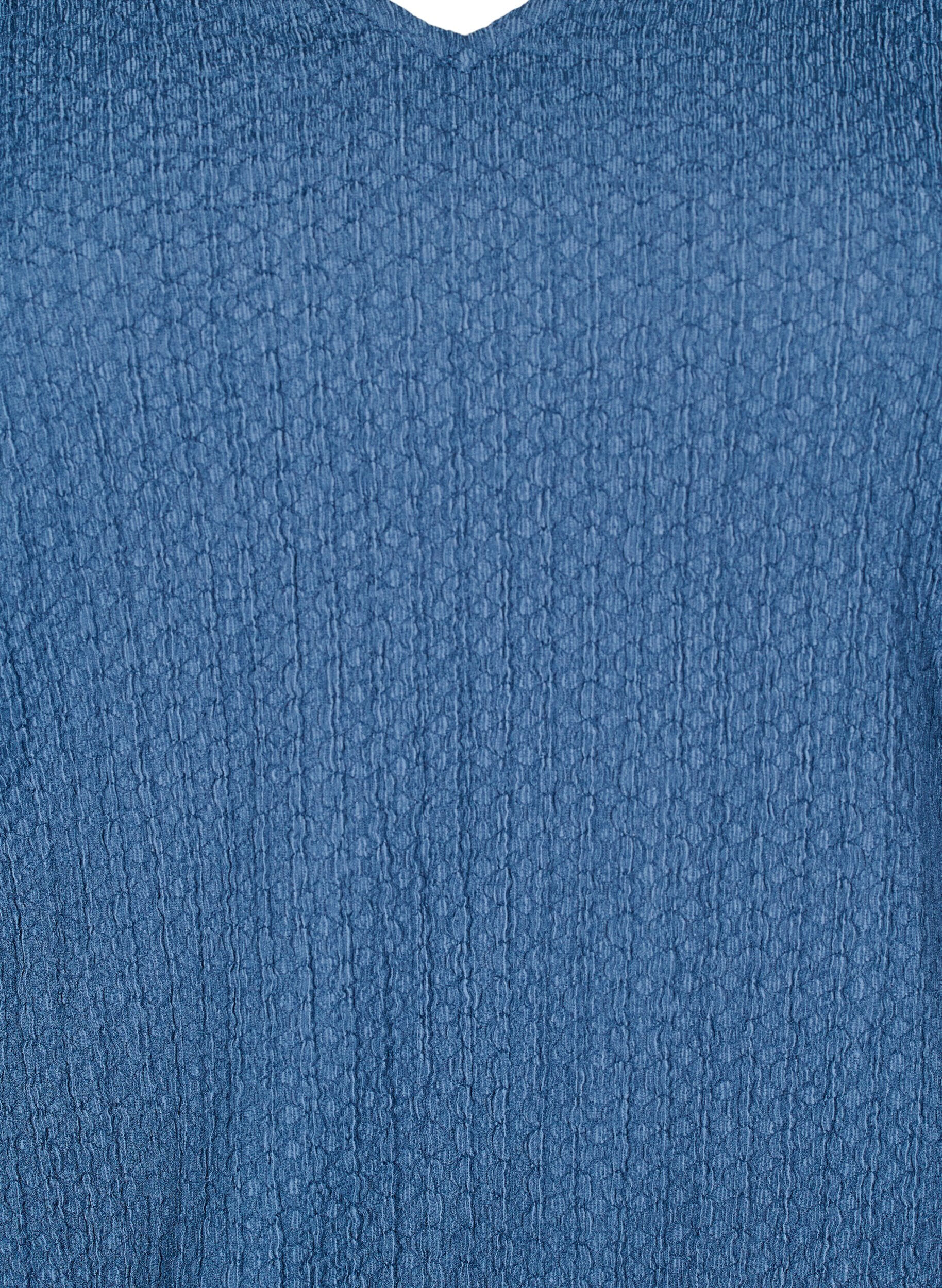 Zizzi FLASH - Bluzka z faktura i dlugimi rekawami, Sargasso Sea, Packshot image number 2