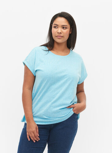 Melanzowa koszulka z krótkim rekawem, Blue Atoll Mél, Model image number 0