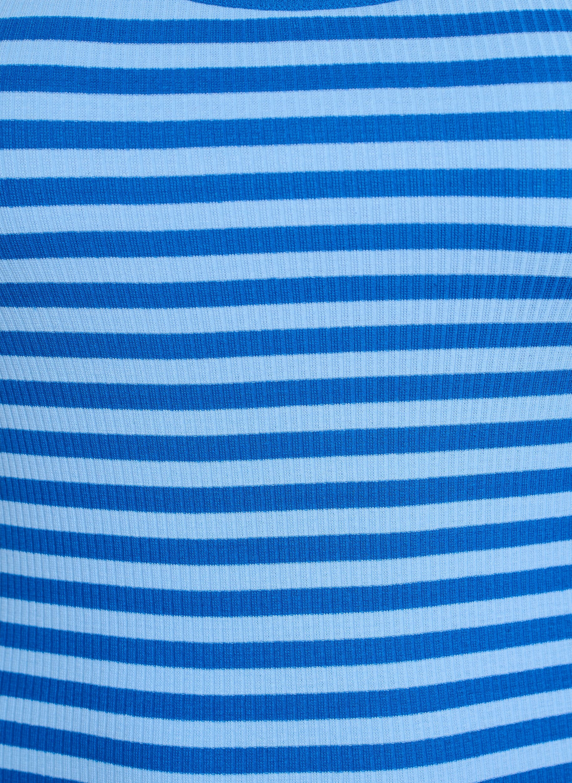 ZizziTank top w paski o prazkowanej strukturze, Niebieskie, Packshot image number 2