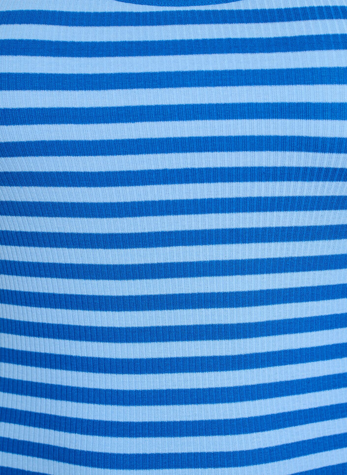Tank top w paski o prazkowanej strukturze, Niebieskie, Packshot image number 2