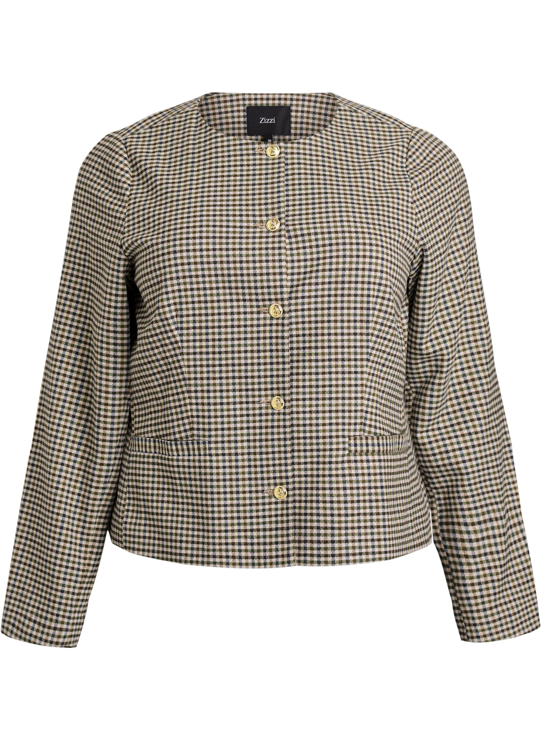 Kr&oacute;tka kurtka ze zlotymi guzikami