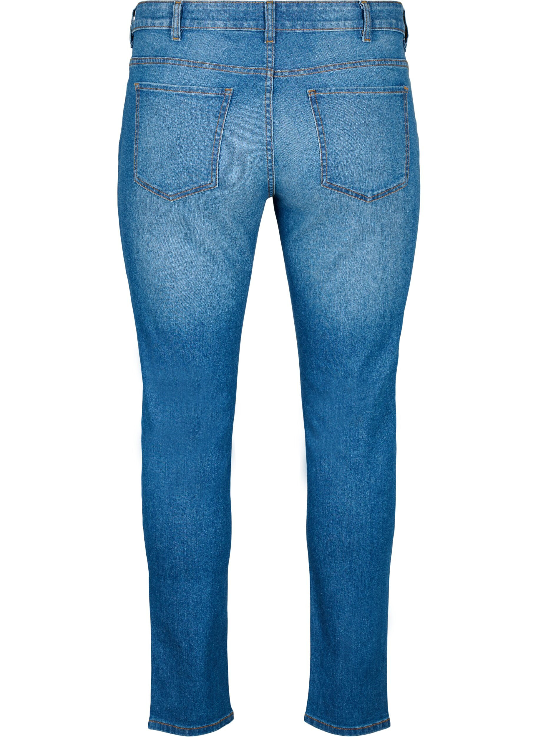Zizzi Jeansy Emily z regularnym stanem i dopasowanym krojem, Blue denim, Packshot image number 1