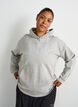 Bluza z kapturem z haftowanym motywem, Szary, Model image number 3