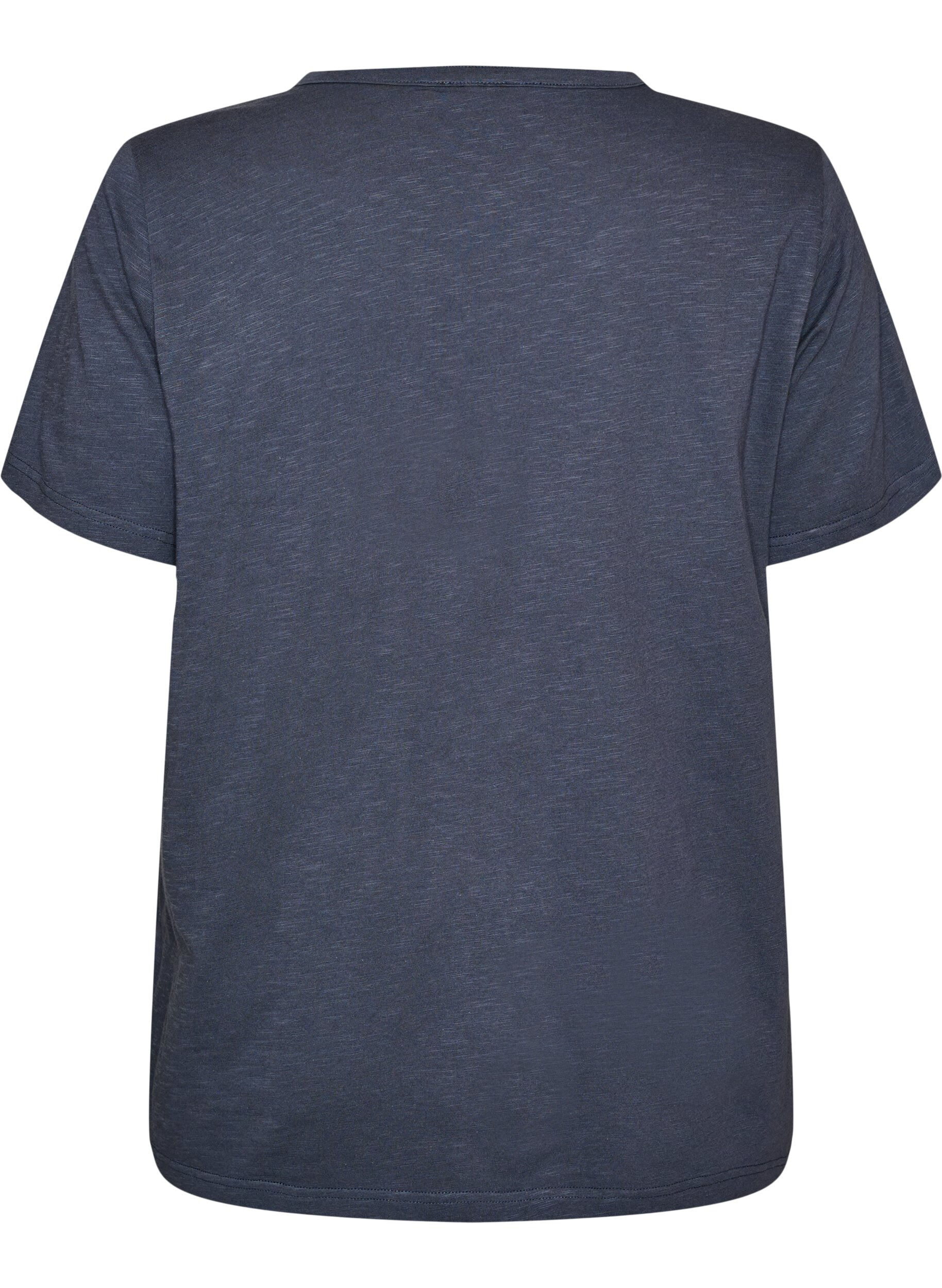 ZizziT-shirt z guzikami, Szary, Packshot image number 1