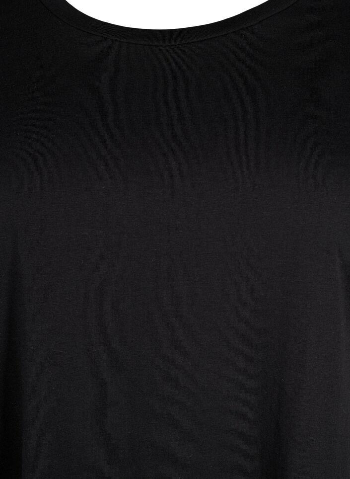 Koszulka z kr&oacute;tkimi rekawami wykonana z mieszanki bawelny, Czarne, Packshot image number 2