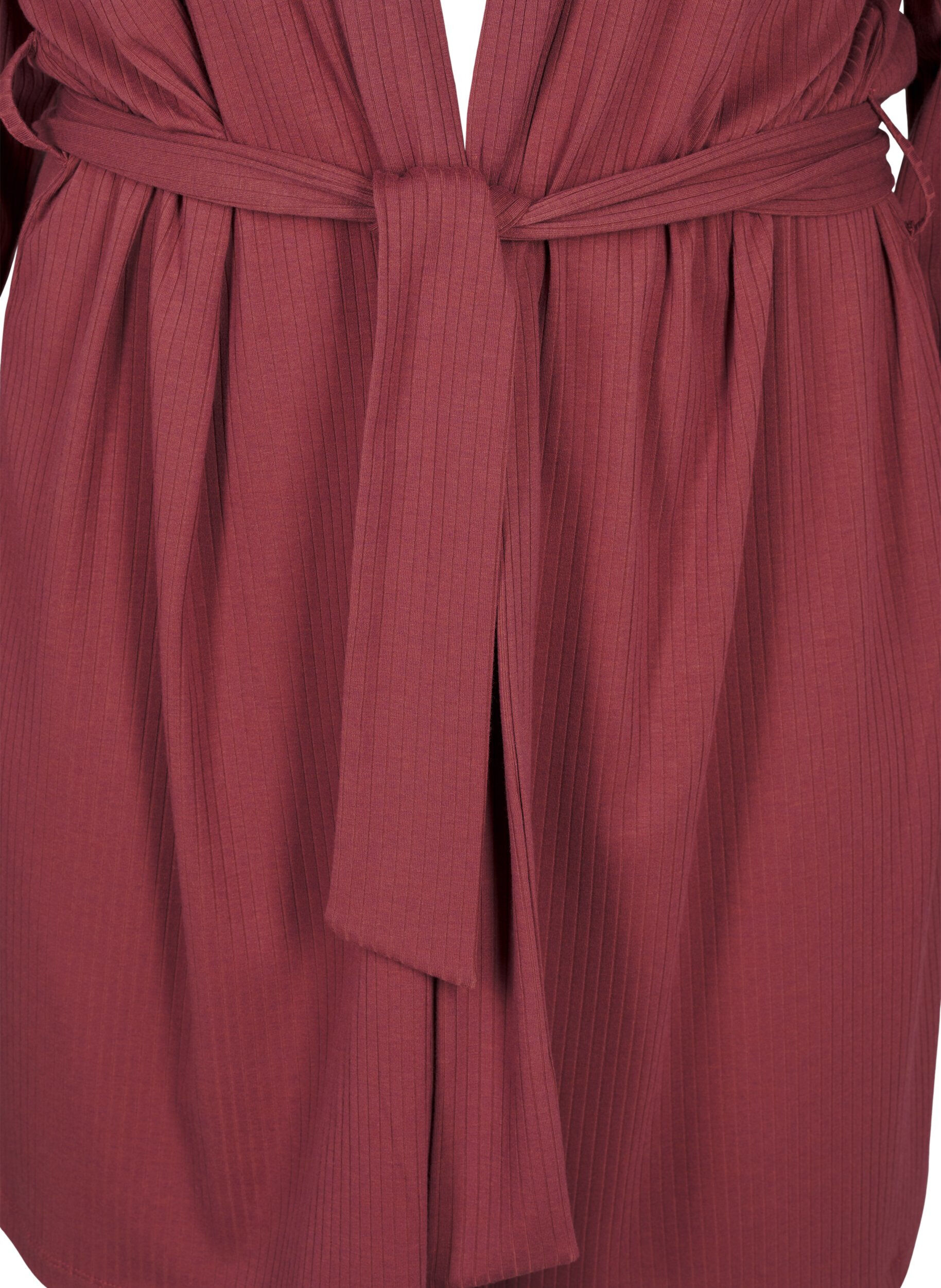 Zizzi Szlafrok z paskiem, Rose Brown, Packshot image number 2