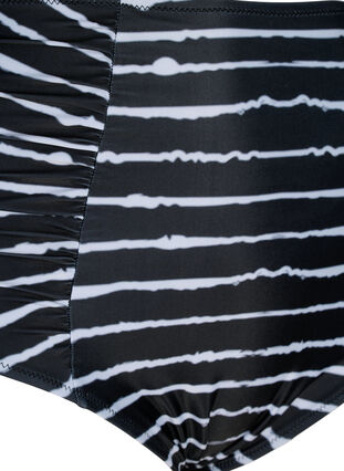 Doly bikini w paski z wysokim stanem, Black White Stripe, Packshot image number 2