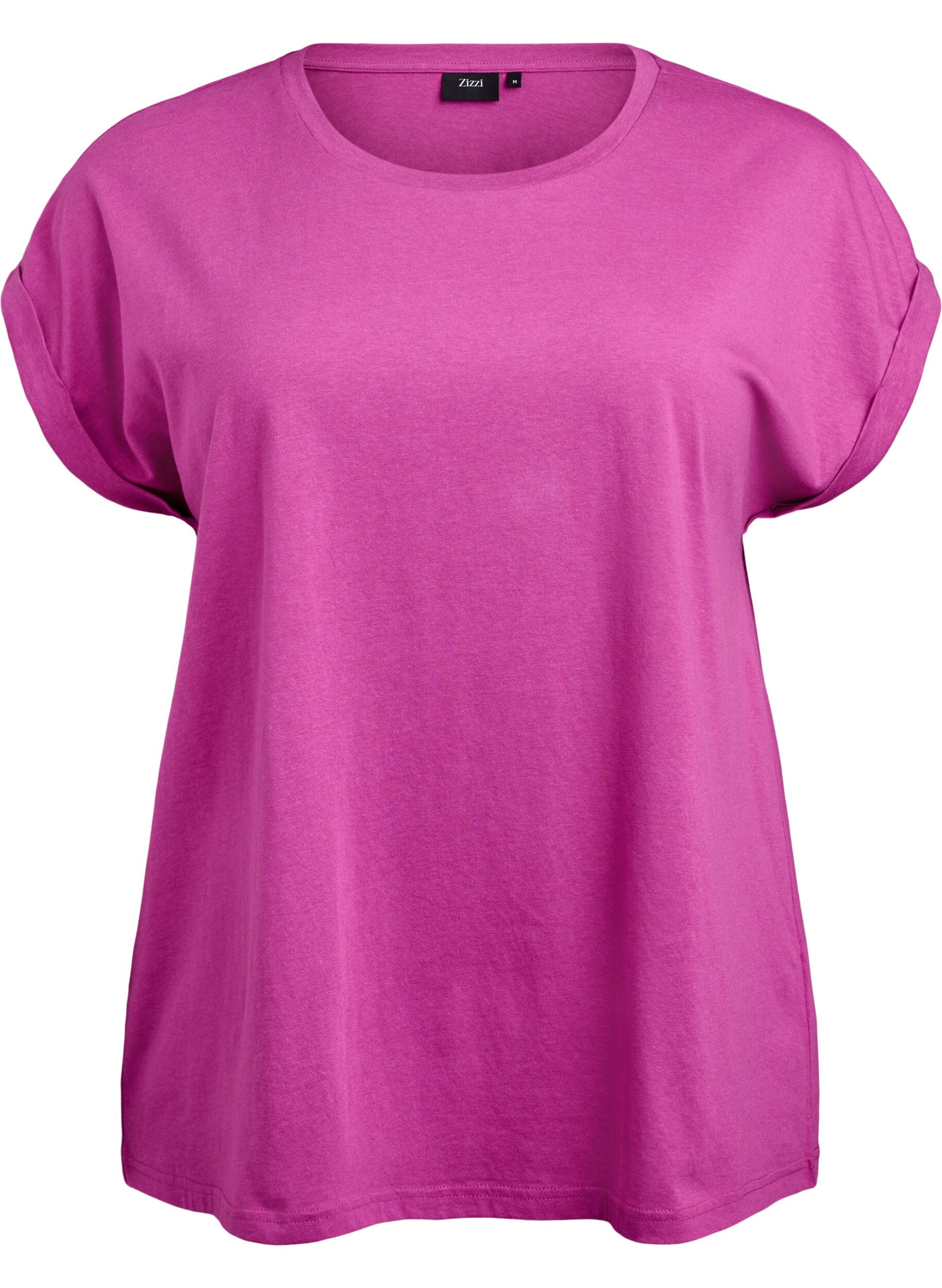 ZizziT-shirt z kr&oacute;tkim rekawem z mieszanki bawelny, Fioletowy, Packshot image number 0