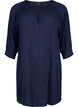 Tunika z wiskozy z rekawami 3/4, Niebieskie, Packshot image number 0