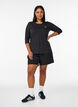 Sportowy top z rekawami 3/4, Czarne, Model image number 1