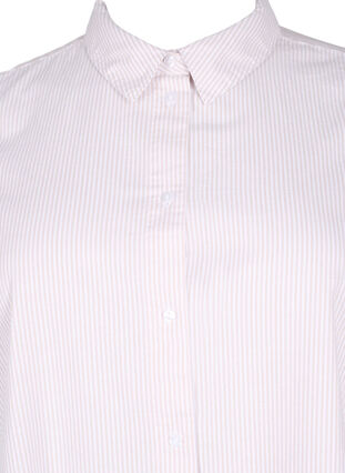 Bawelniana koszula z dlugim rekawem, White Taupe Stripe, Packshot image number 2
