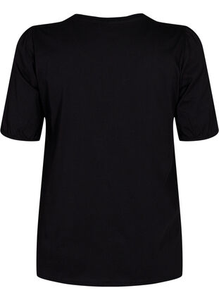Bawelniana koszulka z rekawami 2/4, Black, Packshot image number 1