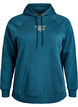 Bluza z kapturem z haftowanym motywem z przodu, Zielony, Packshot image number 0