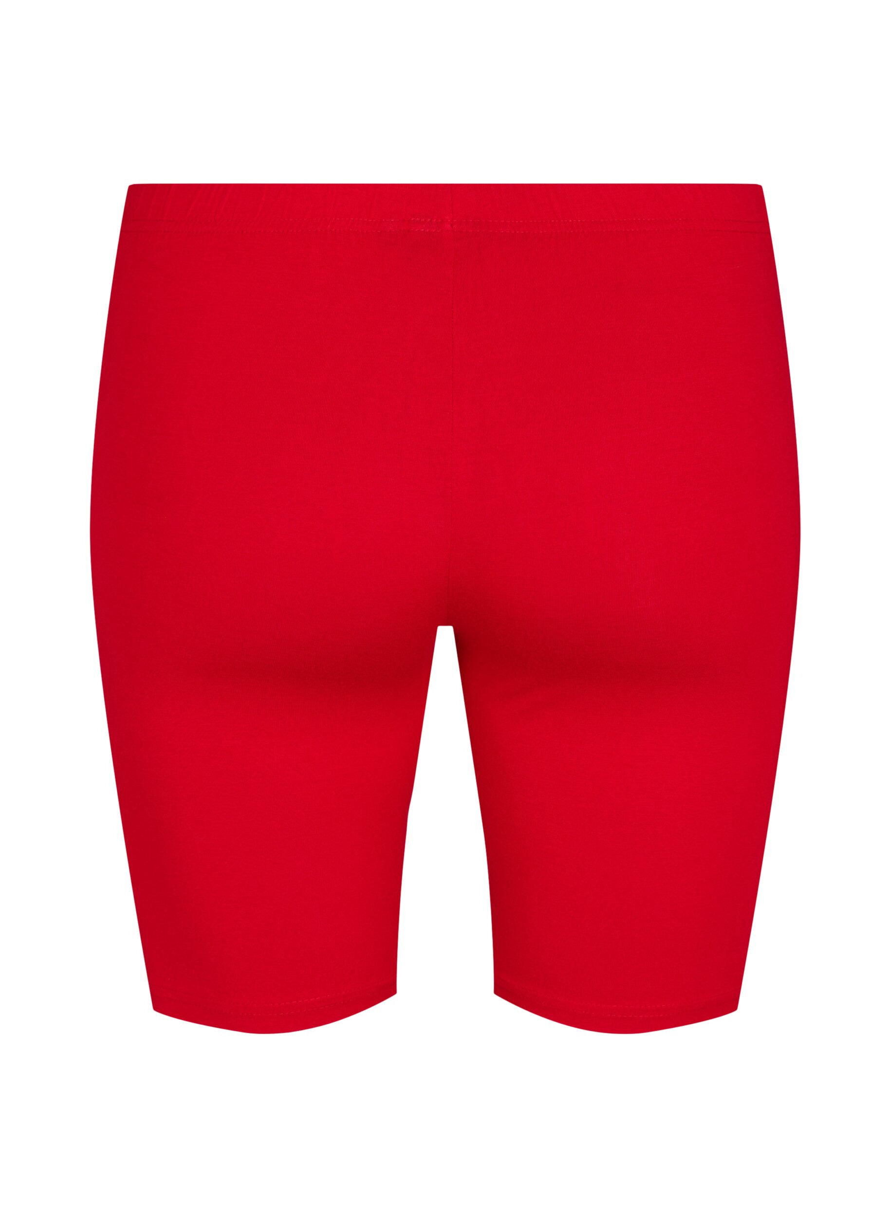 ZizziJednokolorowe szorty rowerowe typu basic, Czerwony, Packshot image number 1