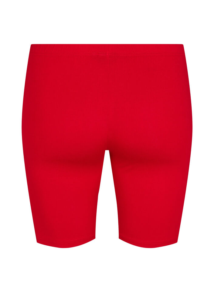 Jednokolorowe szorty rowerowe typu basic, Czerwony, Packshot image number 1