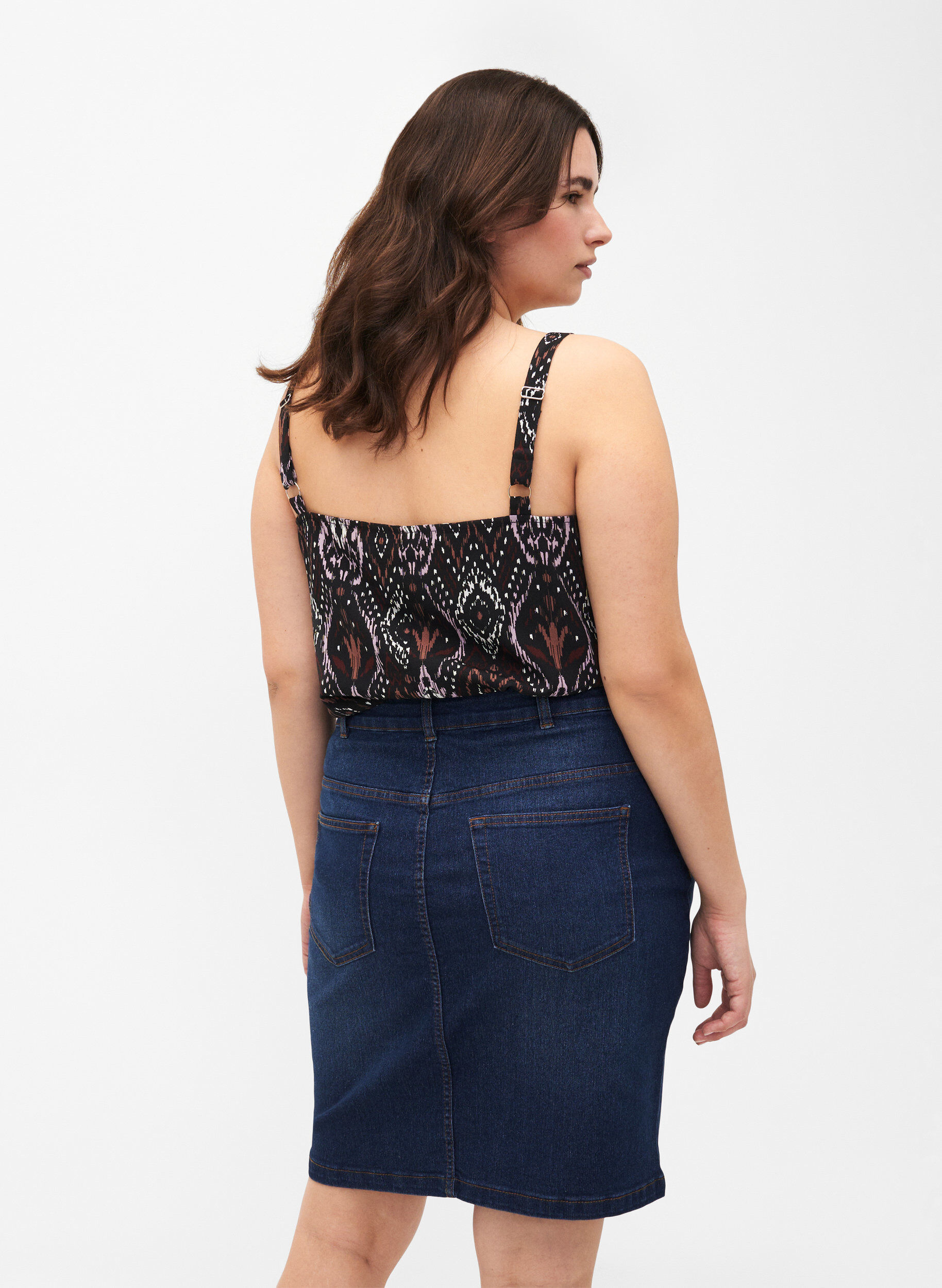 Zizzi Obcisla dzinsowa sp&oacute;dnica, Niebieskie, Model image number 1