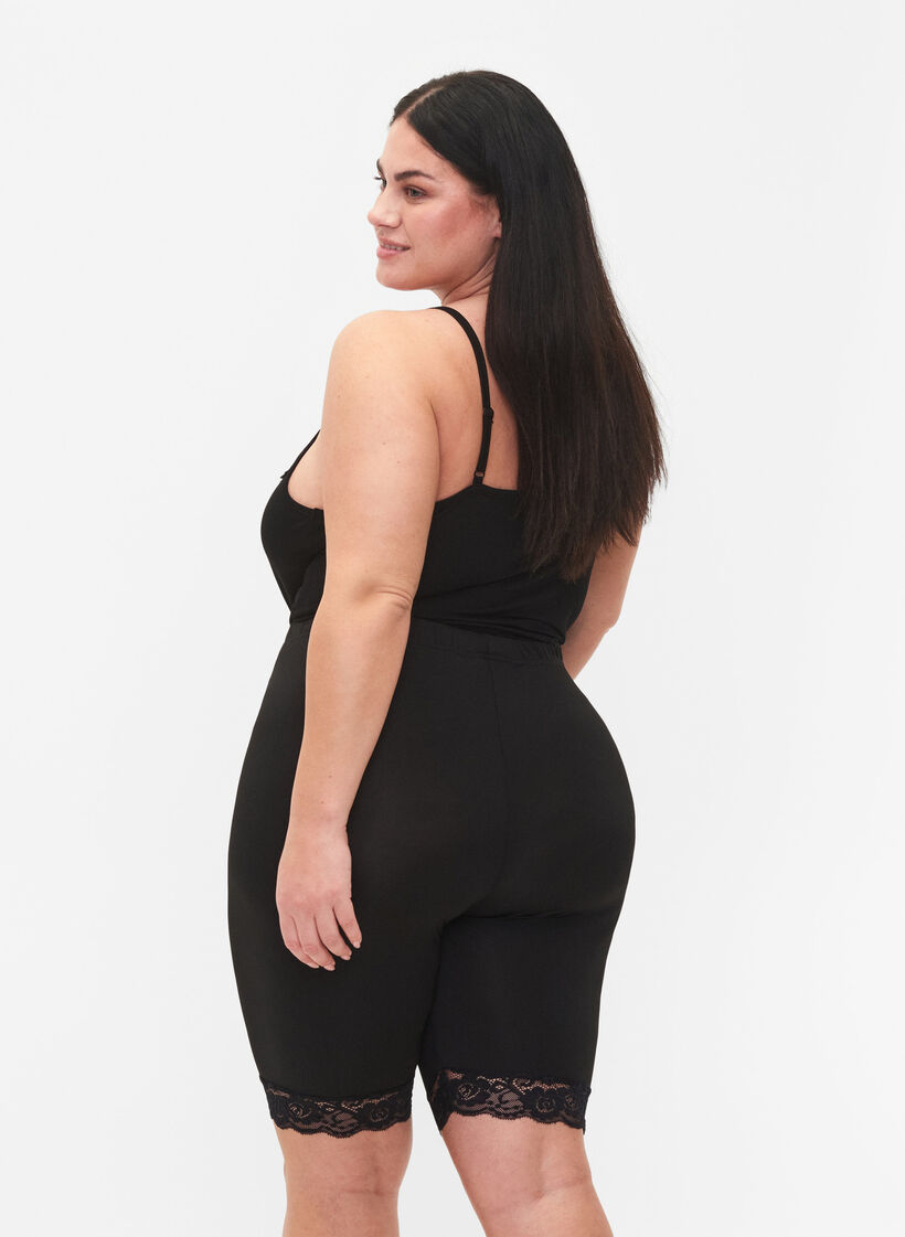 2-pack szorty rowerowe z koronkowym wykonczeniem, Black / Black, Model image number 1
