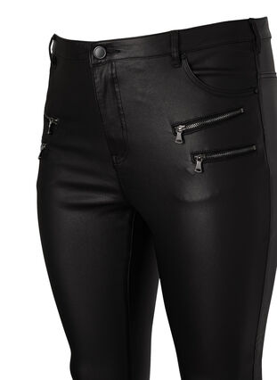 Powlekane jeansy Amy z suwakiem, Black, Packshot image number 3