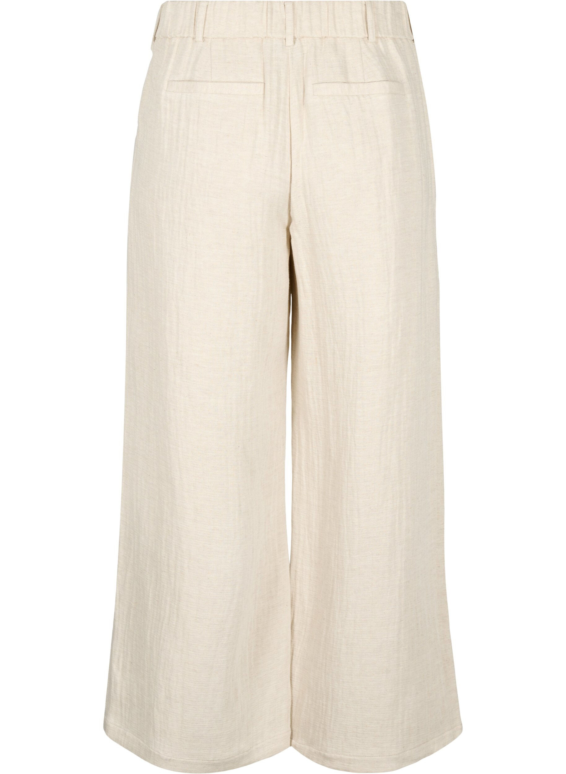 Zizzi Spodnie garniturowe z mieszanki material&oacute;w z lnem, Rainy Day, Packshot image number 1