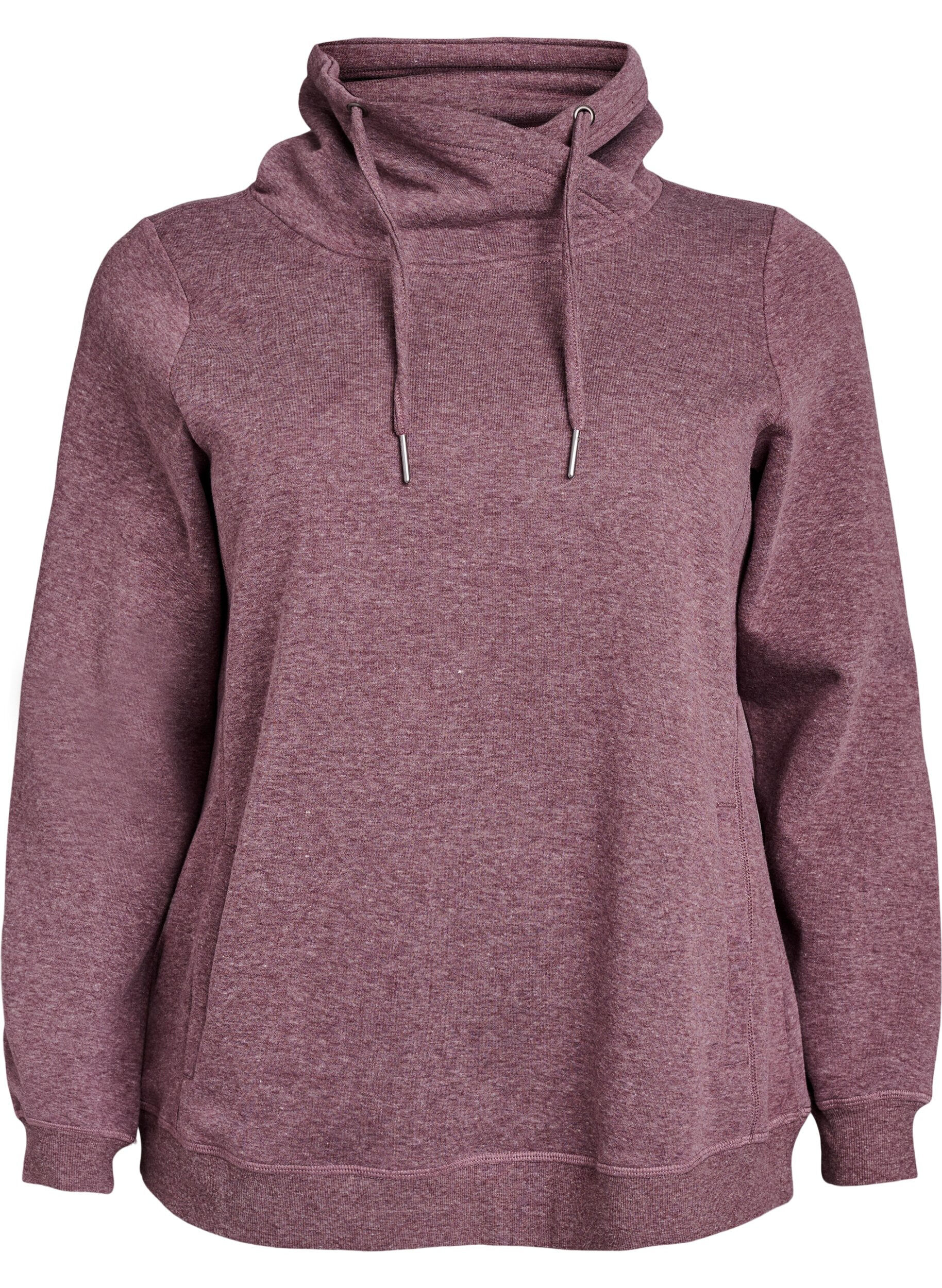 ZizziBluza z wysokim kolnierzem i kieszeniami, Czerwony, Packshot image number 0