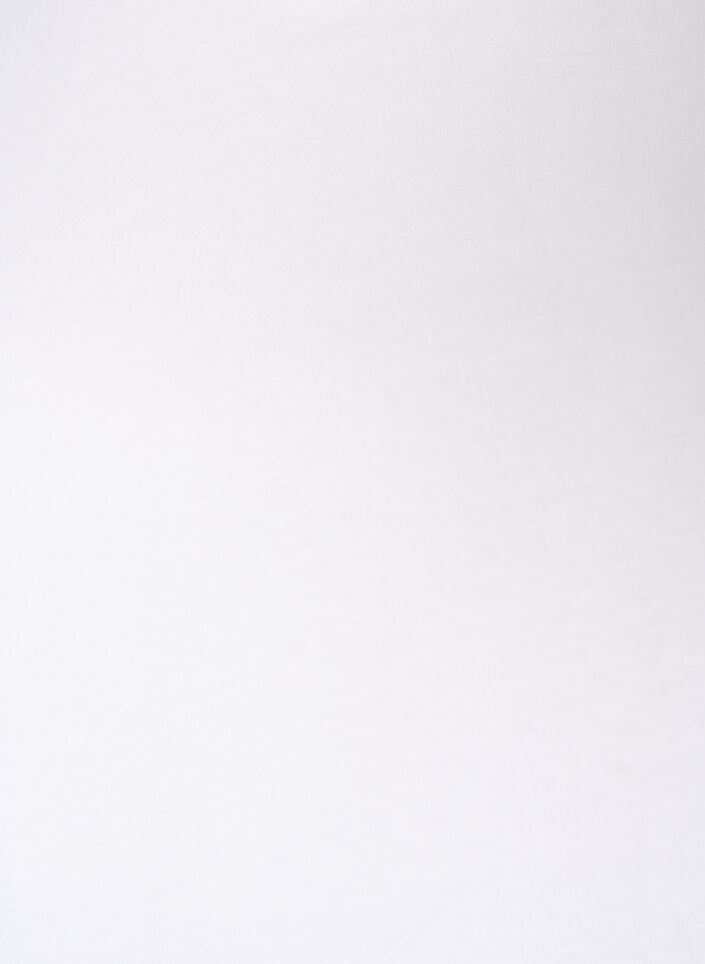 T-shirt z bawelny organicznej z bufiastymi rekawami, Biały, Packshot image number 2