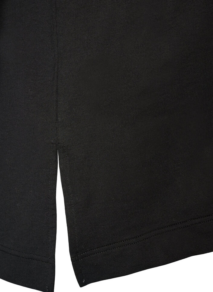 Koszula z nadrukiem i luznym krojem, Czarne, Packshot image number 3