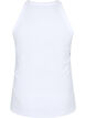 Prazkowany bawelniany tank top, Bright White, Packshot image number 1