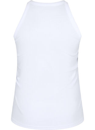 Prazkowany bawelniany tank top, Bright White, Packshot image number 1