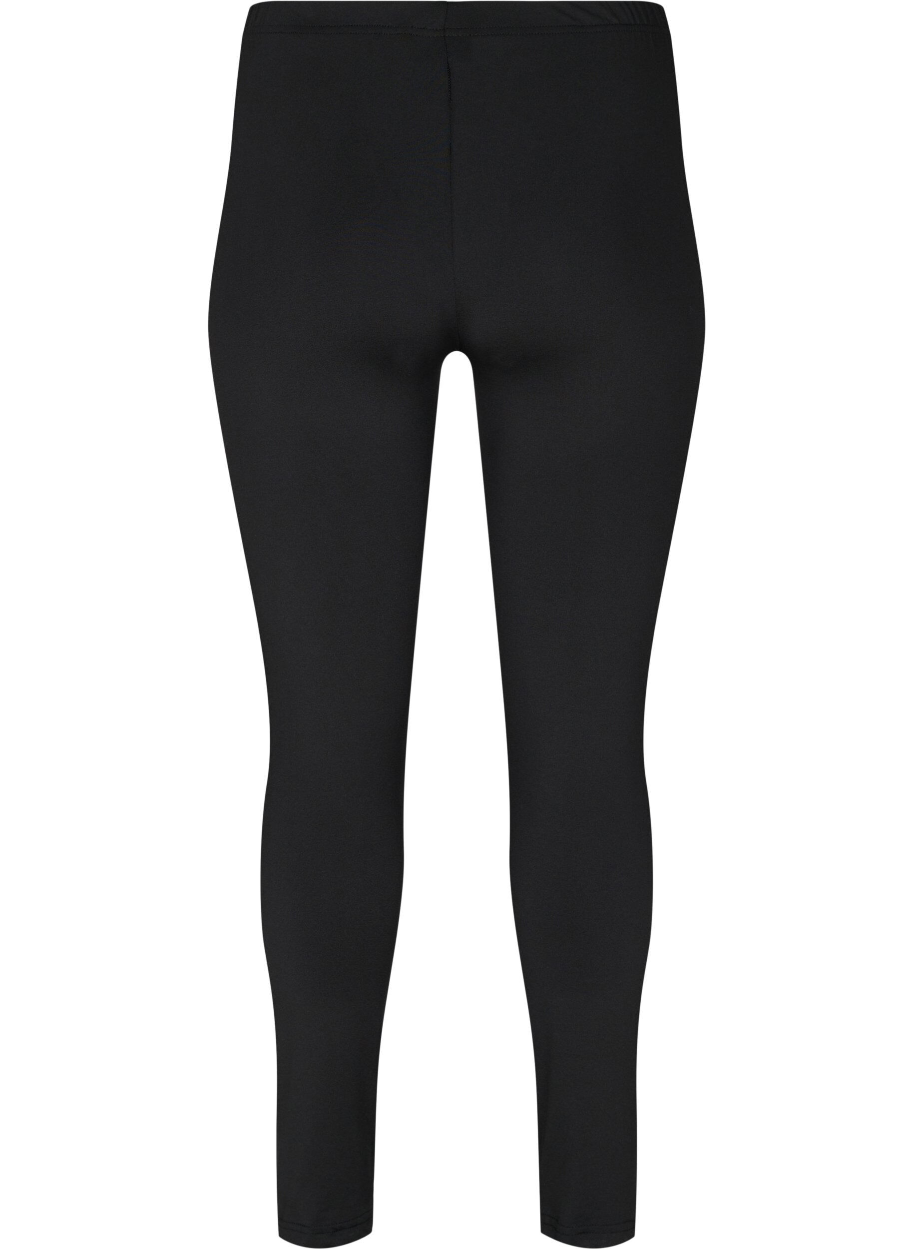 Zizzi 2-pack basic leggings, Black, Packshot image number 1
