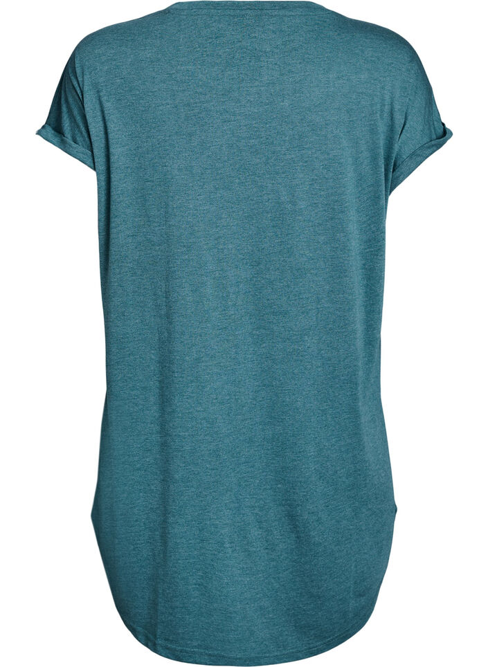 Koszula nocna z krótkim rekawem i nadrukiem tekstowym, Zielony, Packshot image number 1