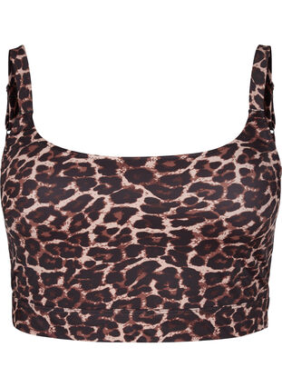 Góra od bikini z nadrukiem i regulowanymi ramiaczkami, Autentic Leopard, Packshot image number 0