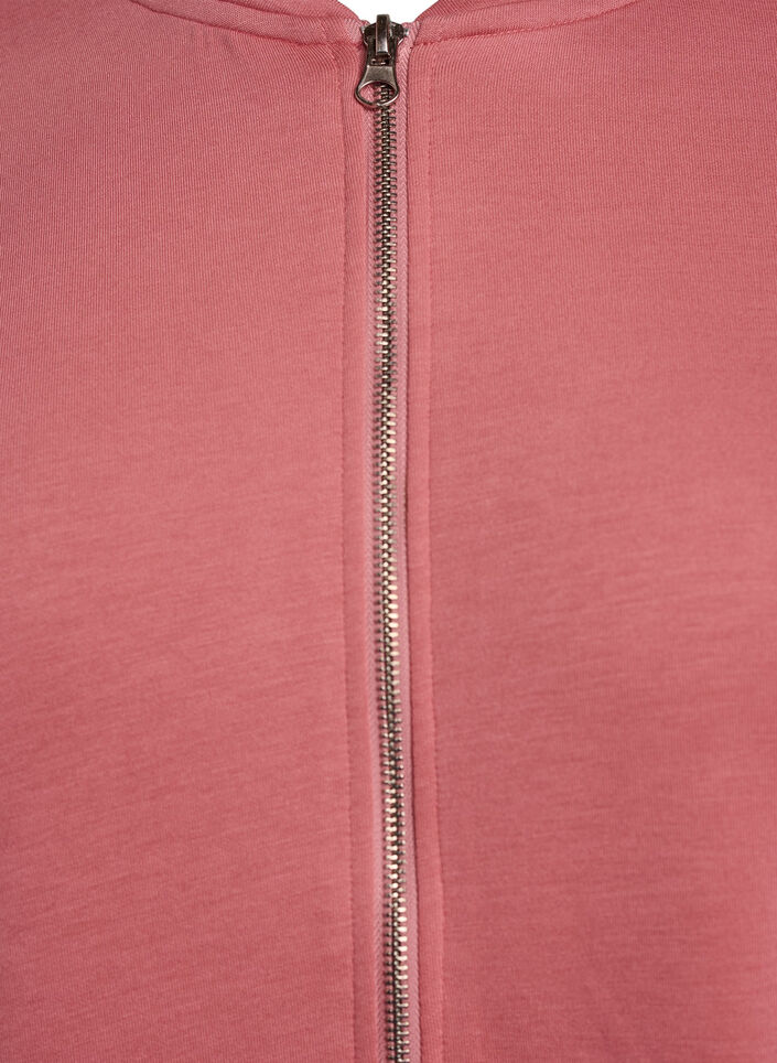 Kardigan bomber z zamkiem blyskawicznym, R&oacute;żowy, Packshot image number 2