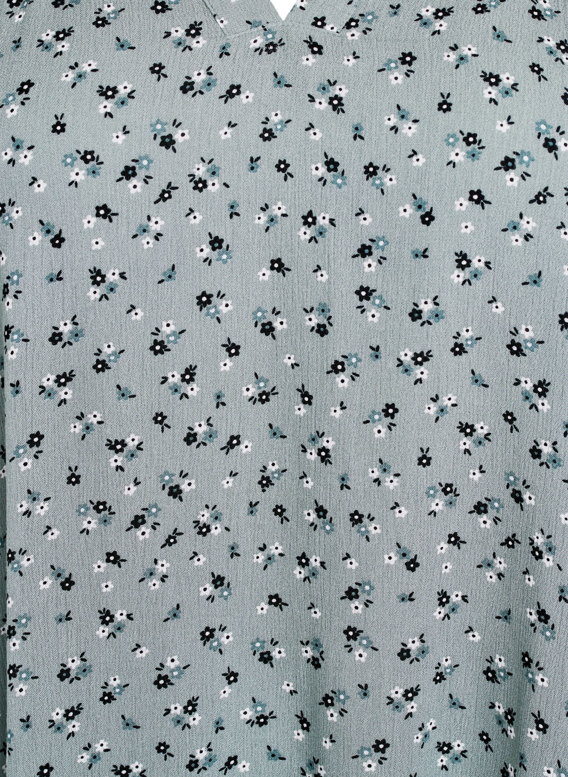 Zizzi Tunika z kwiatowym nadrukiem i rekawami 3/4, Zielony, Packshot image number 2