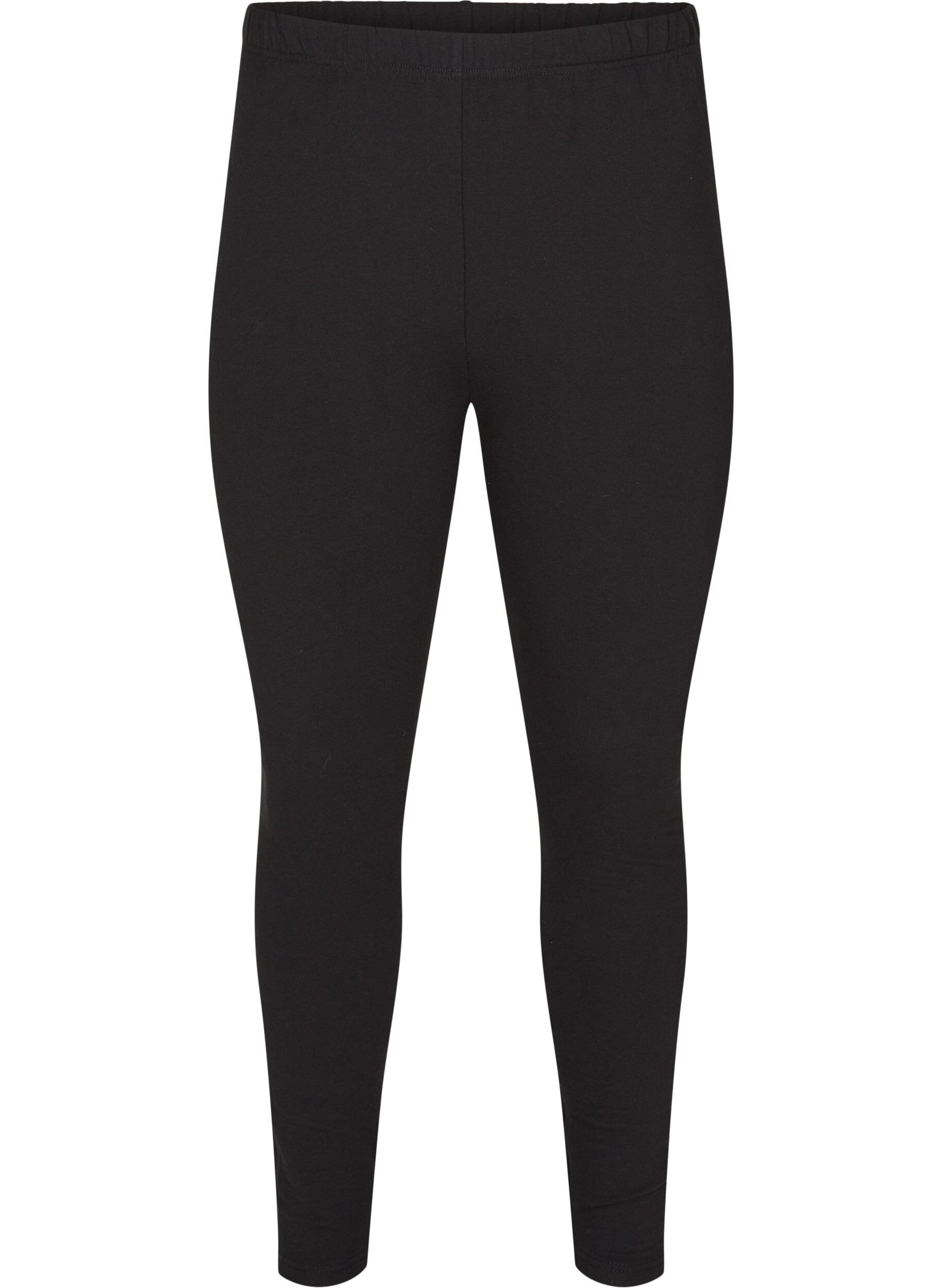 Zizzi Bawelniane legginsy z podszewka, Czarne, Packshot image number 0
