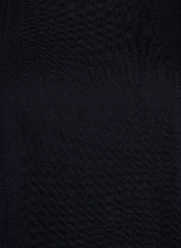 Dzersejowa bluzka bez rekawów z poduszkami na ramionach, Czarne, Packshot image number 2